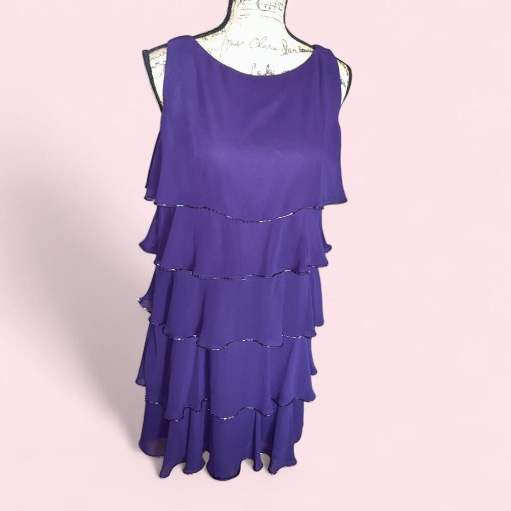 SL Fashions Women's Purple Dress